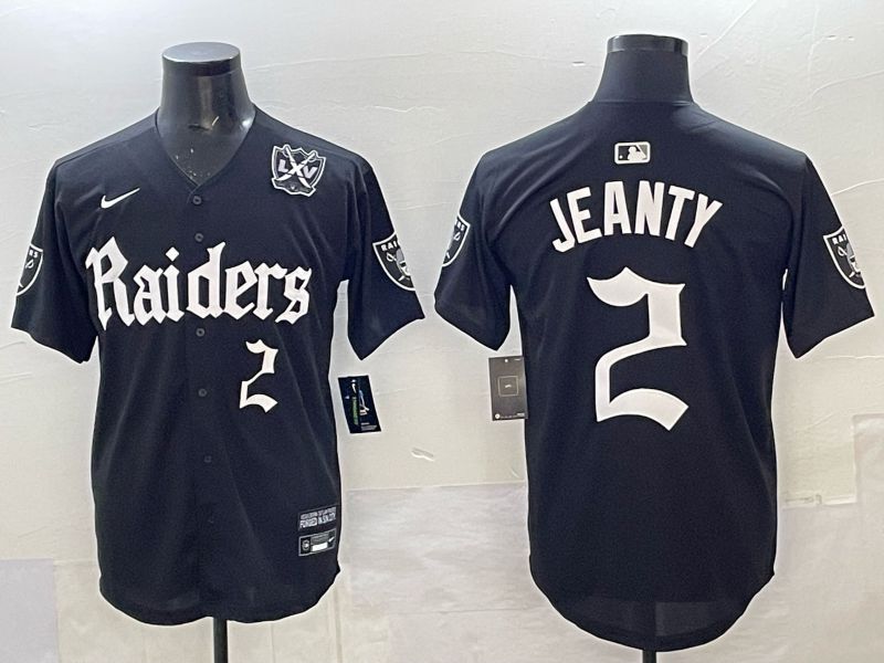 Men 2025 Oakland Raiders 2 Jeanty Black 6th generation Joint Name Nike Limited NFL Jersey style 07
